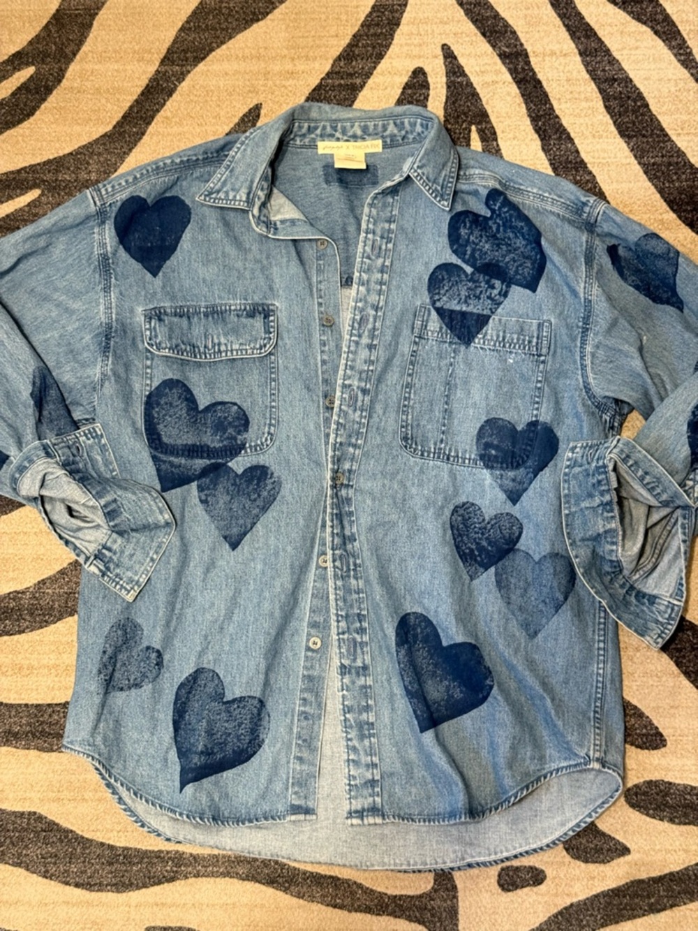 Free People Tricia Fix denim button down